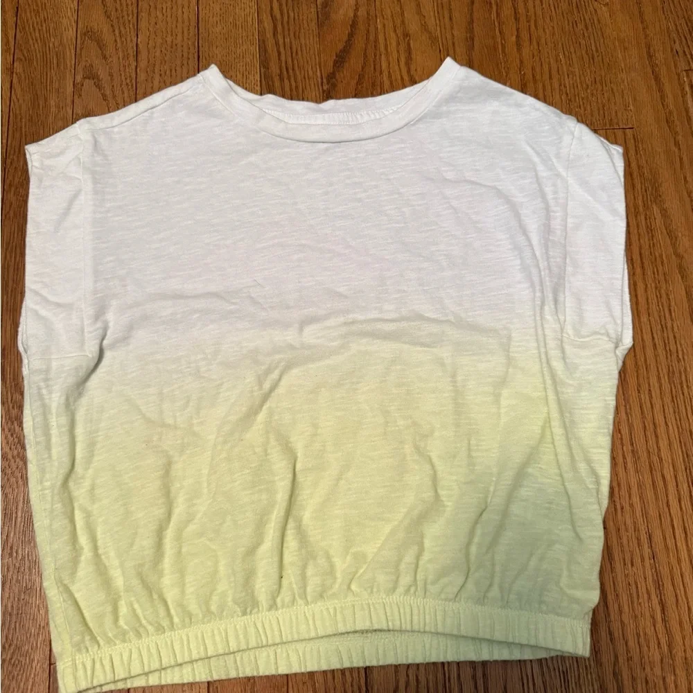 Old Navy Cream and White Ombré Top